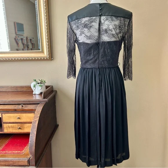 Lace and Leather Dress - Picture 5 of 9